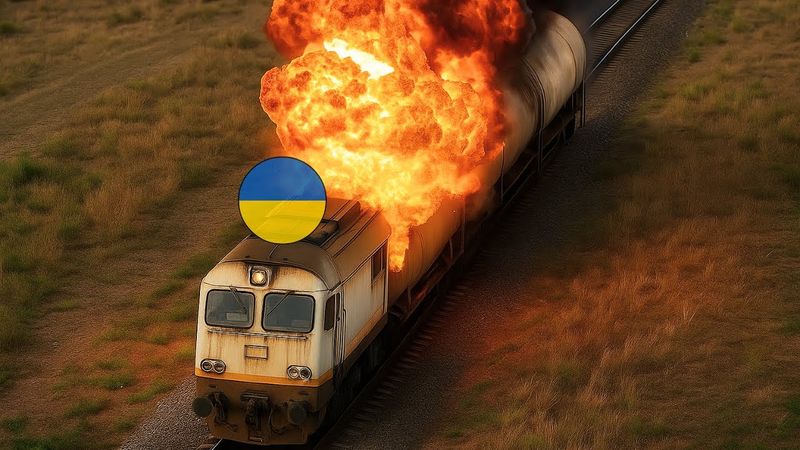 Россия наносит удар по поезду, гружённому танками НАТО — уничтожено оборудование на сумму $6M!