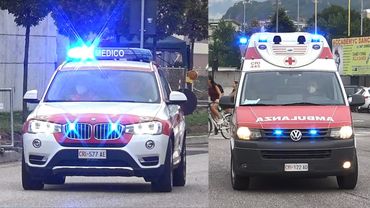 Automedica + Ambulanza Croce Rossa Bolzano - Italian Ambulance and ALS car responding code3