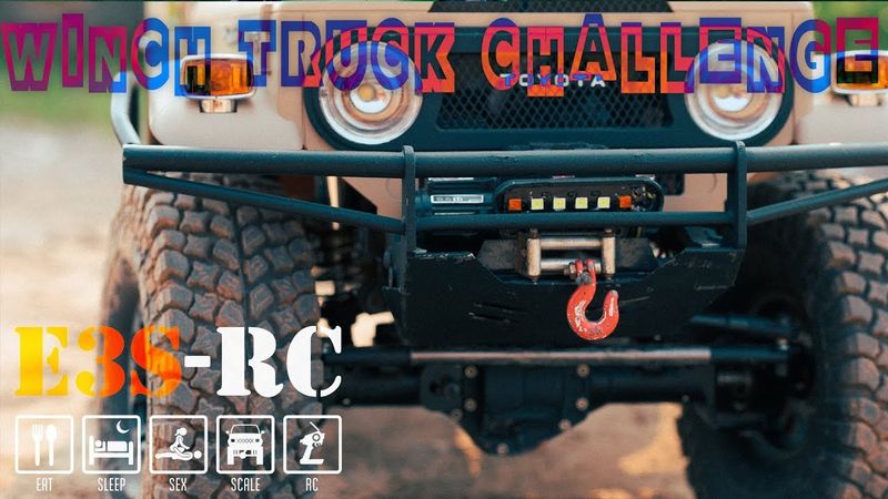 E3S-RC Truck - RC4WD - Winch Truck Challenge - Toyota Hilux Vs FJ45 - DJI Mavic Pro