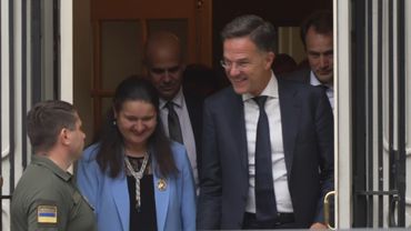 European leaders leave Ukraine's embassy in Washington for Trump talks | AFP