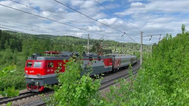 Forsage. Freight and passenger trains.