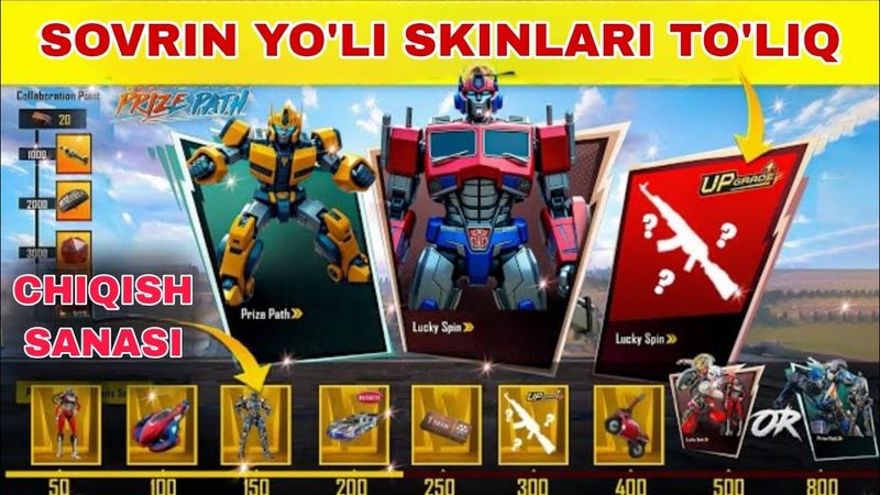 SOVRIN YO'LI CHIQDI TO'LIQ SKINLARI