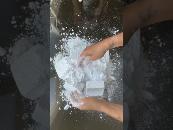 Chalkness Monster GC blocks| 8 Clean Block Crush ⬜️⬜️⬜️⬜️ #oddlysatisfying #gymchalkasmr #asmrcrush