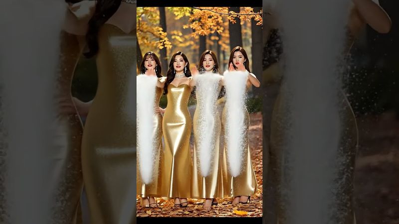 Four beautiful women showcase the four seasons of spring, summer, autumn, and winter on the stage