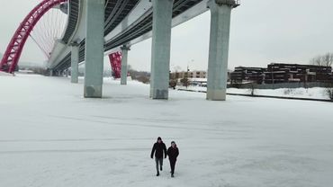 Jdi mavic pro. Живописный мост. Хождение по льду