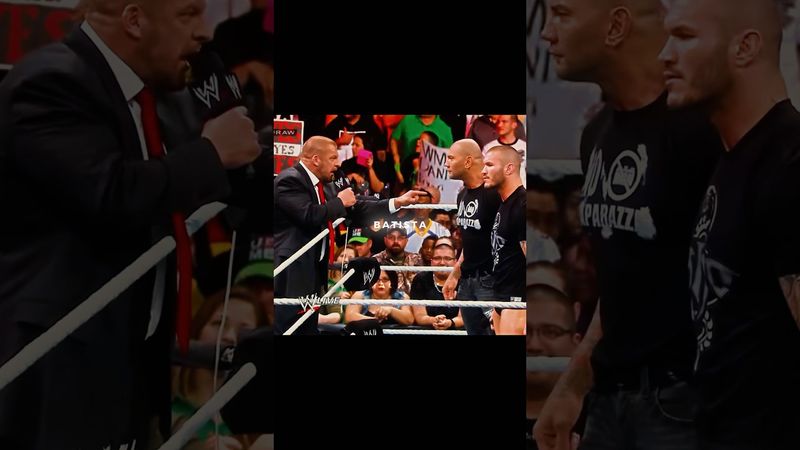 Randy vs Batista vs Daniel Championship match🔥#wwe #wrestling #raw #shorts #instagram #tripleh #vs