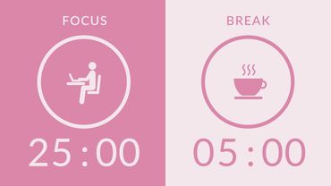 25/5 Pomodoro Timer with Pink Noise 🎧 4-Hour Study with Me for Deep Focus & ADHD ✨