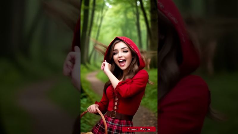 "Rotkäppchen" ist ein Liedermärchen mit Thriller und der Handlung des Märchens "Kolobok"