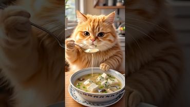 Hardworking Cat Cooks for Himself and Cares for Stray Animals