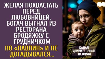 Желая похвастать перед любовницей, богач выгнал из ресторана бродяжку с грудничком… Если бы он знал…
