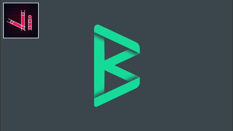 logo design tutorial vector ink || letter B