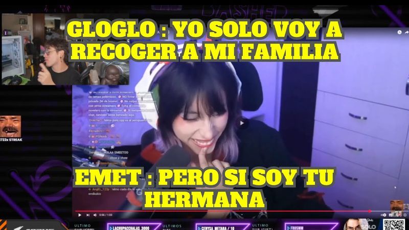 GLOGLO REACCIONA A EMET PREGUNTANDO QUIÉN LA IRÍA A RECOGER Y ELLA ESTÁ EN EL CHAT