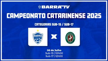 BARRA TV AO VIVO | BARRA FC X CONCÓRDIA | SUB-15 / SUB-17