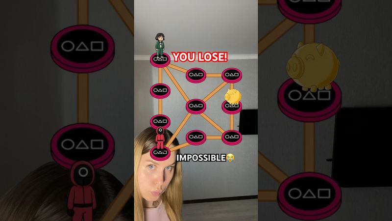 Squid Game Challenge🆘😭IMPOSSIBLE😭#shorts