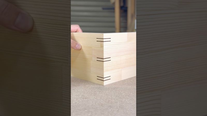 No Jigs, No Table Saw! Spline Miter #shorts #woodworking #diy