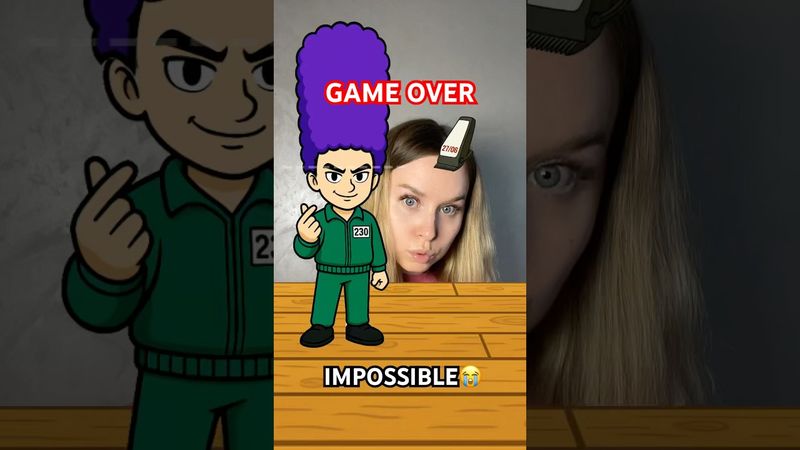 Squid Game Thanos Challenge🆘😭IMPOSSIBLE😭#shorts