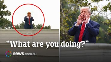 Trump takes unexpected walk on the White House roof