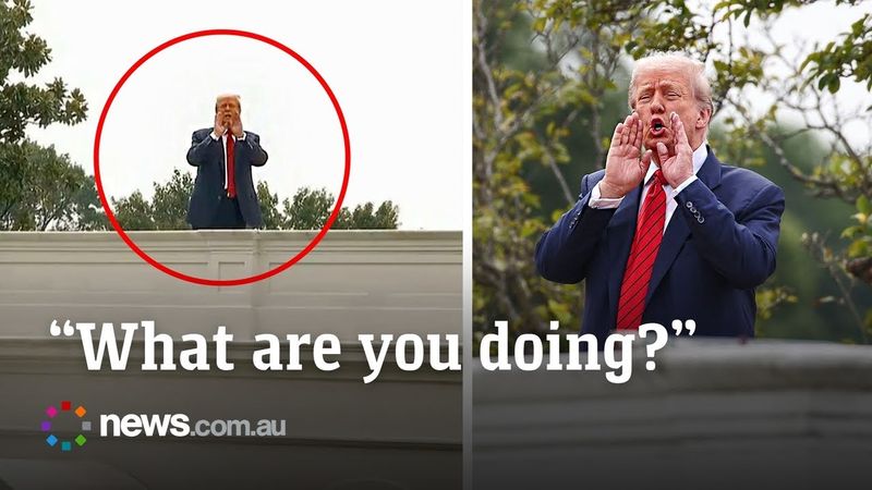 Trump takes unexpected walk on the White House roof