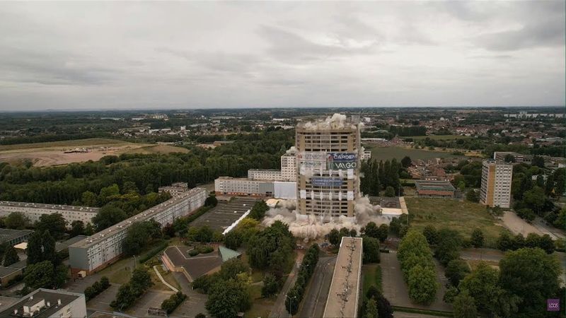 Huge tower block demolished in northern France to reshape district | AFP