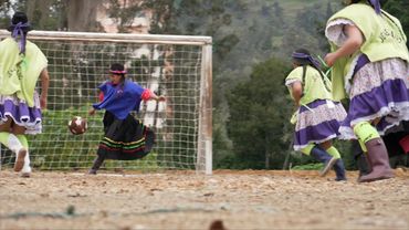 Sombrero-wearing women farmers center stage at Colombian football tournament | AFP