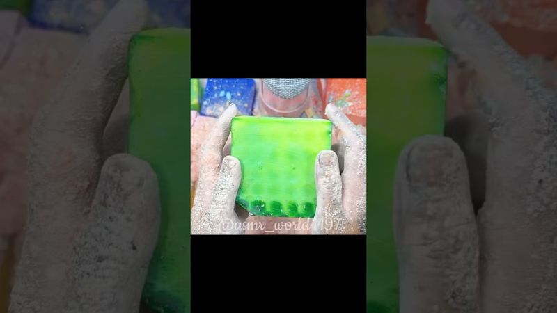 Mint Green #oddlysatisfying #relax #satisfying #slime #clay #gymchalkasmr #asmr