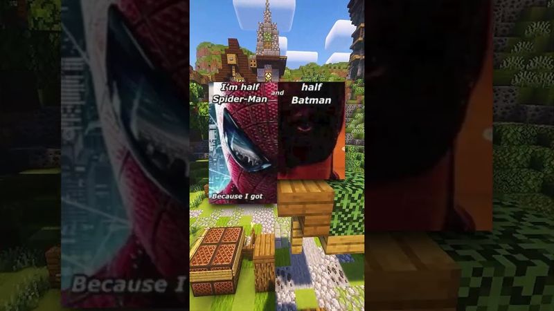 نصف سبايدرمان، نصف باتمان...🤣