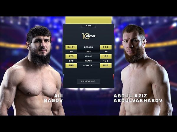 Али Багов vs. Абдул-Азиз Абдулвахабов 4 | Ali Bagov vs. Abdul-Aziz Abdulvakhabov 4 | ACA 189