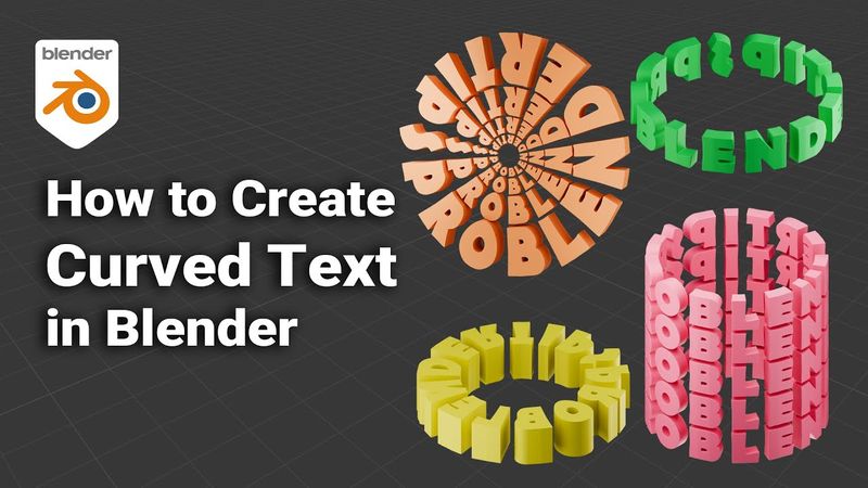 How to Create Curved Text in Blender Tutorial For Beginners Quick & Easy  #blendertutorial