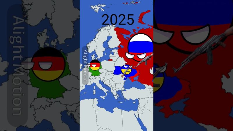 Russia, Germany, Ukraine then vs now #countryballs #history #мемас #edit #geography #ussr #ww2