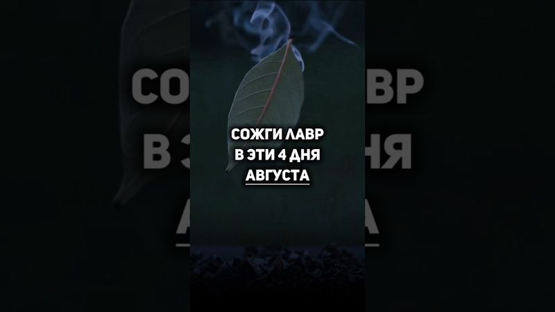 Сожги лавровый лист в эти 4 дня Августа #советастролога