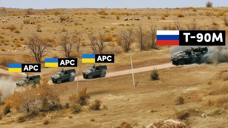 В ходе полевых операций вблизи украинской бригады был замечен танк Т-90М