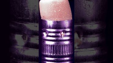 Drilling a Pencil Eraser Close Up