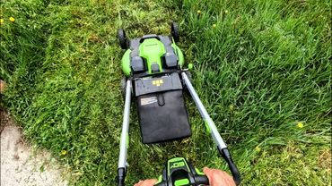 Приехал в Курджиново, кошу как проклятый! Тест аккумуляторный газонокосилки и триммера Greenworks!