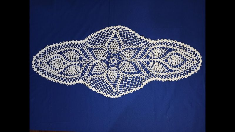 Большая овальная салфетка крючком. Часть 2. Крючок для начинающих.