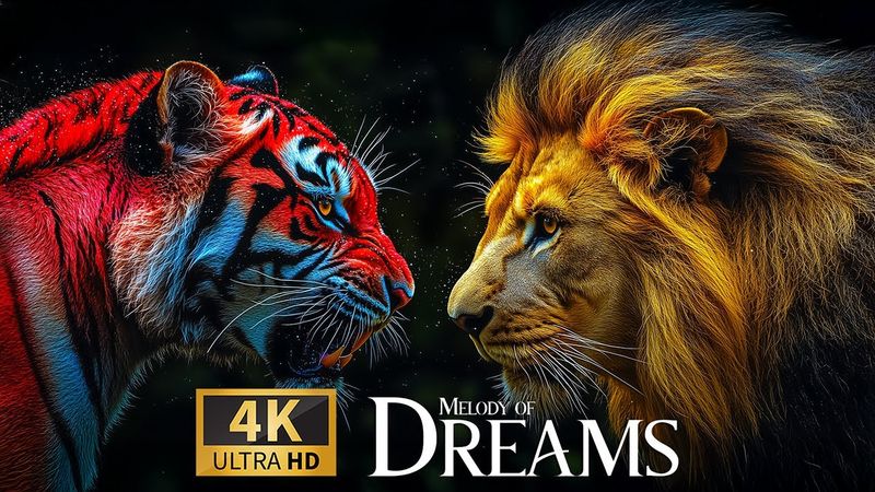 Melody of Dreams 4K 🐾 Explore Wildlife with Relaxing Piano Music 🎹