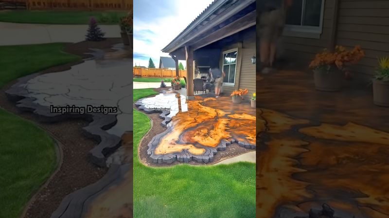 Stunning build process for the live edge wood patios! 😱