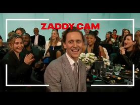 Tom Hiddleston on the Zaddy cam at the People's Choice Awards 2024