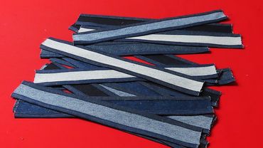 DIY"청바지 자투리" 절대 버리지 마세요! "명품백" 이 될 수 있어요!/"binding, weaving" tote bag/made of old jeans