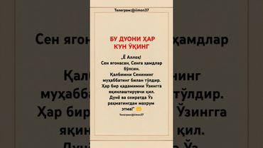 #duo #zikr #imon37 #зикр #дуо #узбекистан #uzbekistan #islom #islomuz #истигфор #рекомендации