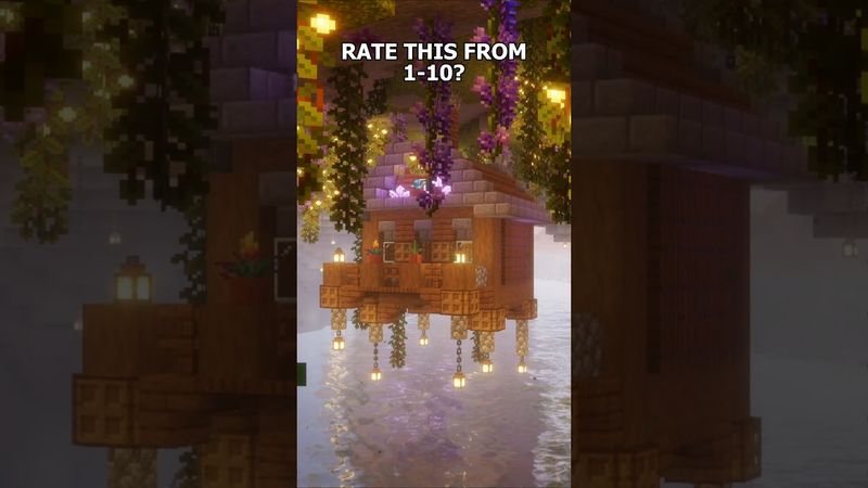 Minecraft Hanging Cabin 🏠 #minecraft