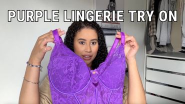 Purple Lingerie Try On
