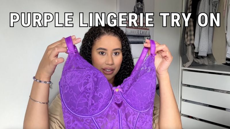 Purple Lingerie Try On