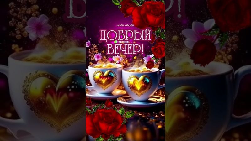Добрый вечер! 💕 #открытки #добрыйвечер