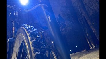 Велосипед Урал - 45 минут катания зимой в районе ВДНХ