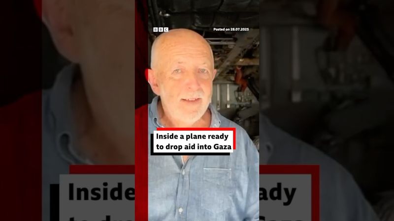 Watch what it’s like on board a Jordanian plane that is due to drop aid into Gaza. #Gaza #BBCNews
