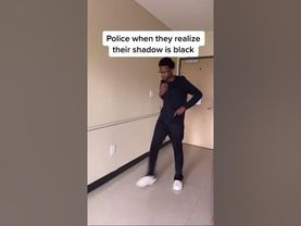 Police when they realize their shadow is black😳