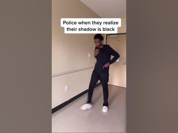 Police when they realize their shadow is black😳