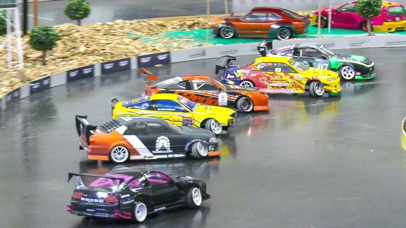 FOUR AXES RC DRIFT CAR IN PERFORMANCE!! RC MODEL SCALE CARS IN DRIFT ACTION