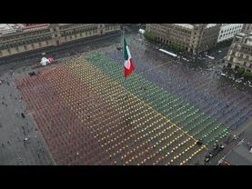 Mexicans celebrate Pride Month by forming huge LGBTQ flag | AFP