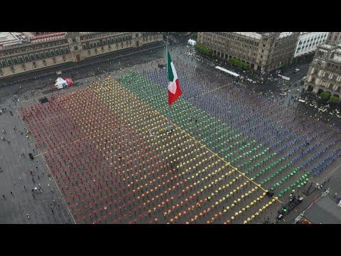 Mexicans celebrate Pride Month by forming huge LGBTQ flag | AFP